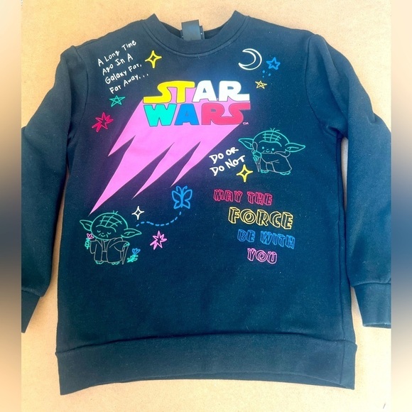 Star Wars Other - Kids Starwars Graphic Sweatshirt With Fleece Lining In Size Small Organic Cotton